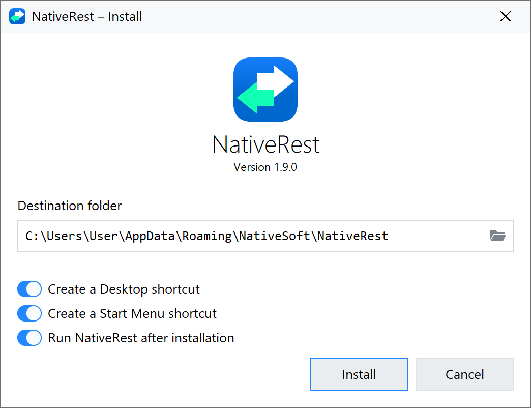 Install NativeRest – REST Client for Windows