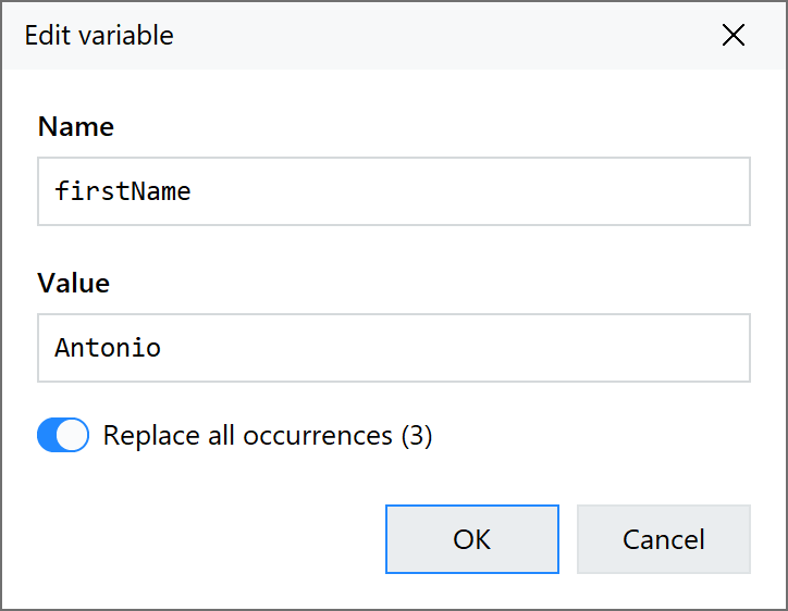 NativeRest rename variable