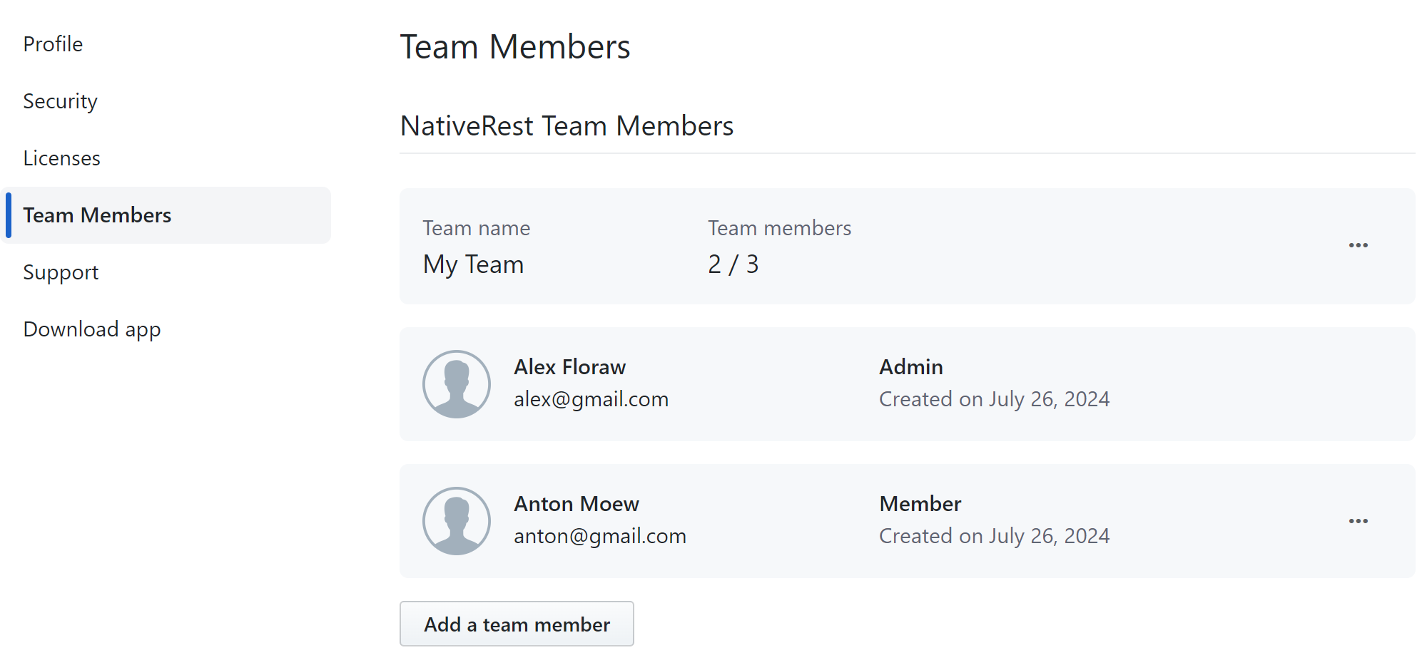 NativeRest team members